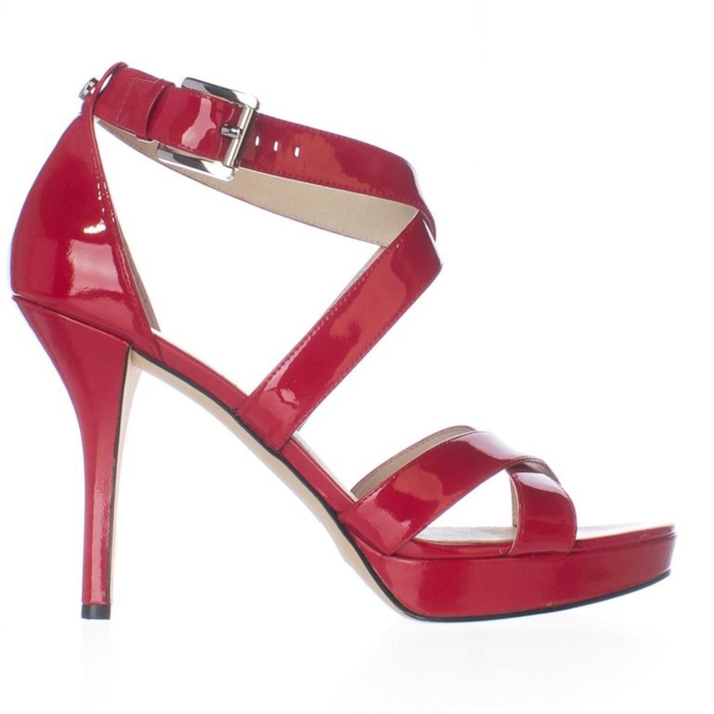 Michael Kors Women's Evie Platform Sandals - Red 👠🌶